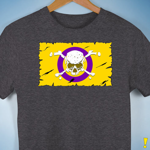 Intersex Pride Pirate Flag Premium Unisex T-Shirt - Dark Grey Heather